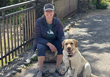 A Woman with your Yellow Lab